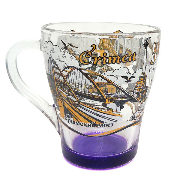 Кружка стеклянная Грация "Крым" №1649-2