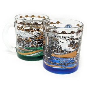 Кружка стеклянная чайная "Севастополь" №1208-3