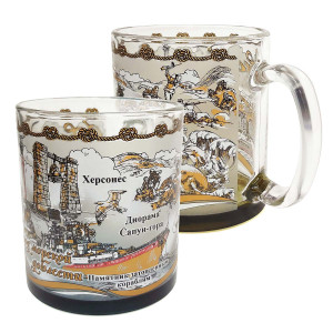 Кружка стеклянная чайная "Севастополь" №1208-3