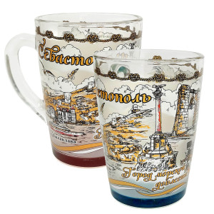 Кружка стеклянная "Севастополь" №1334-3