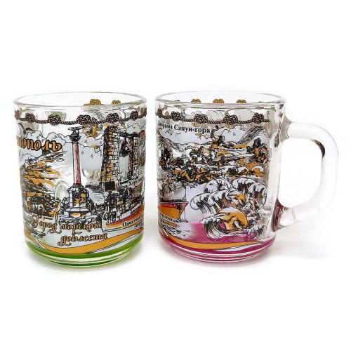 Кружка стеклянная "Севастополь" №1335-3