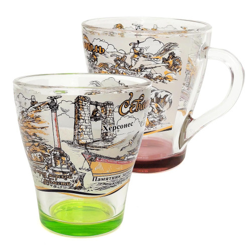 Кружка стеклянная Грация "Севастополь" №1649-3