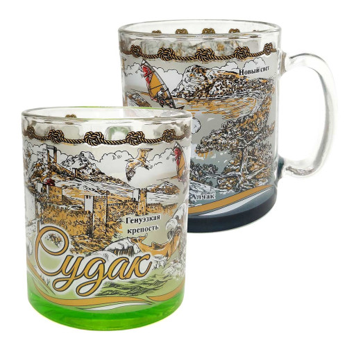 Кружка стеклянная чайная "Судак" №1208-4