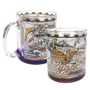 Кружка стеклянная чайная "Судак" №1208-4