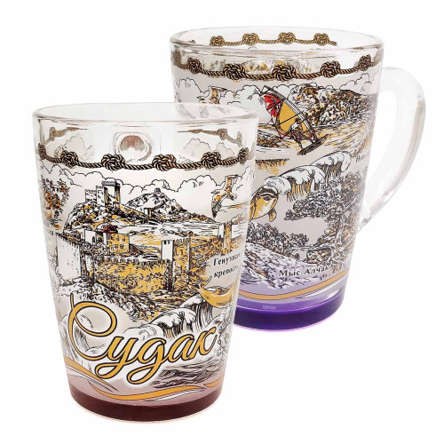 Кружка стеклянная "Судак" №1334-4