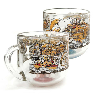 Кружка стеклянная круглая "Судак" №2022-4