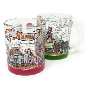 Кружка стеклянная чайная "Ялта" №1208-5