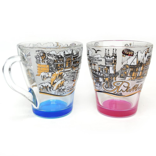 Кружка стеклянная Грация "Ялта" №1649-5