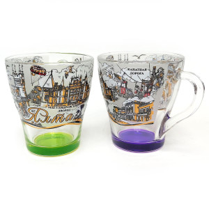 Кружка стеклянная Грация "Ялта" №1649-5