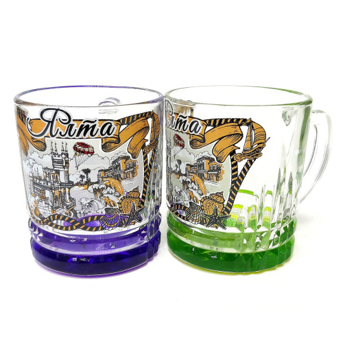 Кружка стеклянная Венеция "Ялта" №2028-5