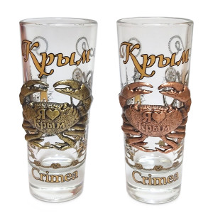 Стопка стеклянная "Краб. Крым" №1140-4