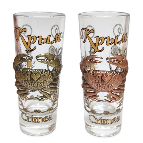 Стопка стеклянная "Краб. Крым" №1140-4