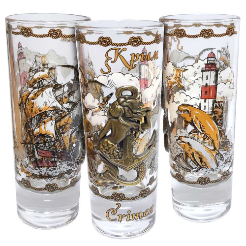 Стопка стеклянная "Крым. Русалка" №1140-11