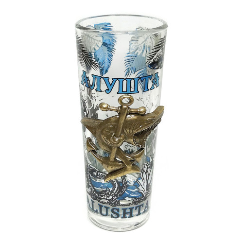 Стопка стеклянная "Алушта. Акула" №1140-17