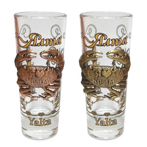 Стопка стеклянная "Краб. Ялта" №1140-5