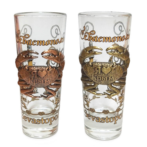 Стопка стеклянная "Краб. Севастополь" №1140-6