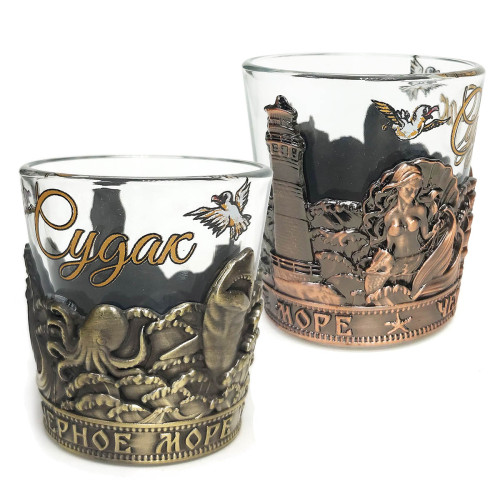 Рюмка стеклянная "Судак. Черное море" №1250-4