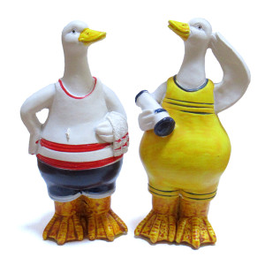 Фигурка из поликерамики "Гусь-моряк" №12006