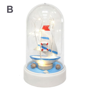 Кораблик в сфере с подсветкой №A004S