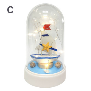 Кораблик в сфере с подсветкой №A004S