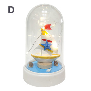 Кораблик в сфере с подсветкой №A004S