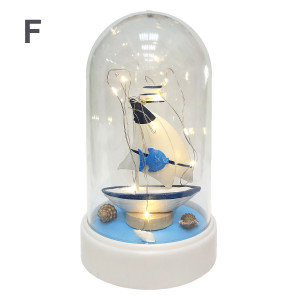 Кораблик в сфере с подсветкой №A004S