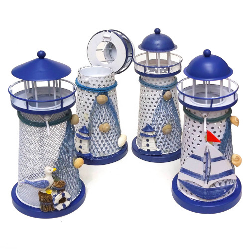 Маяк подсвечник металлический №7125-2