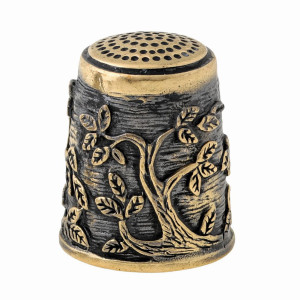 Наперсток из бронзы "Сова в лесу" №1472-1