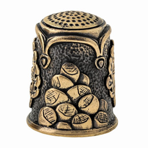 Наперсток из бронзы "Белочка с орешками" №1519-1