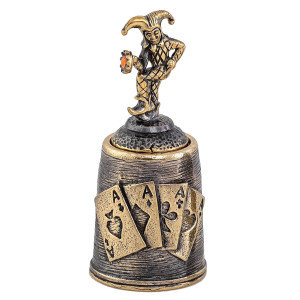 Наперсток из бронзы и янтаря "Джокер" №1752