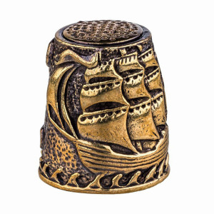 Наперсток из бронзы "Фрегат" №759-1