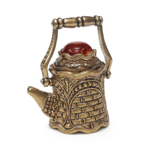 Наперсток из бронзы и янтаря с магнитом "Чайник" №JN19-1776K