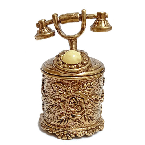 Наперсток из бронзы и янтаря "Ажурный Телефон" №JN7-2320B