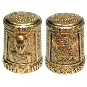 Наперсток из бронзы №Н27 "Путин-Россия" 