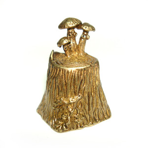 Наперсток из бронзы №Н28 "Пень с грибочками" 