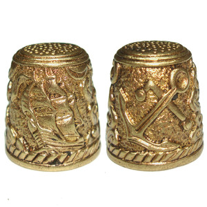 Наперсток из бронзы №Н7 "Корабль-Якорь" 