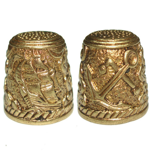 Наперсток из бронзы №Н7 "Корабль-Якорь" 