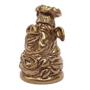 Наперсток из бронзы "Поросенок-поваренок" №YAN-009