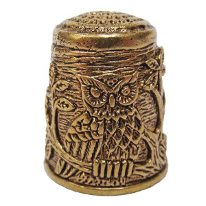 Наперсток из бронзы "Сова" №YAN-033