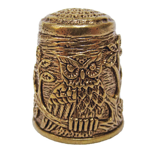 Наперсток из бронзы "Сова" №YAN-033