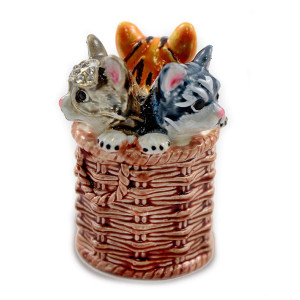Наперсток под Фаберже "Котята в корзине" №2408