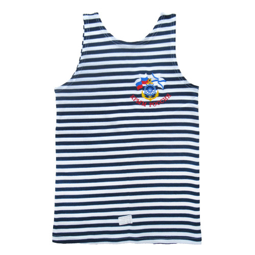 Майка-тельняшка (темно-синяя) "Крым-Россия" №TM50-52-3