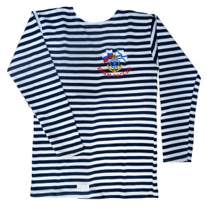 Тельняшка с длинным рукавом (темно-синяя) "Крым-Россия" №TR46-48-3