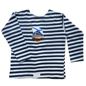 Тельняшка с длинным рукавом (темно-синяя) "Севастополь" №TR34-1