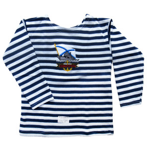 Тельняшка с длинным рукавом (темно-синяя) "Севастополь" №TR36-1