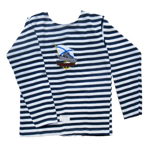 Тельняшка с длинным рукавом (темно-синяя) "Севастополь" №TR38-40-1