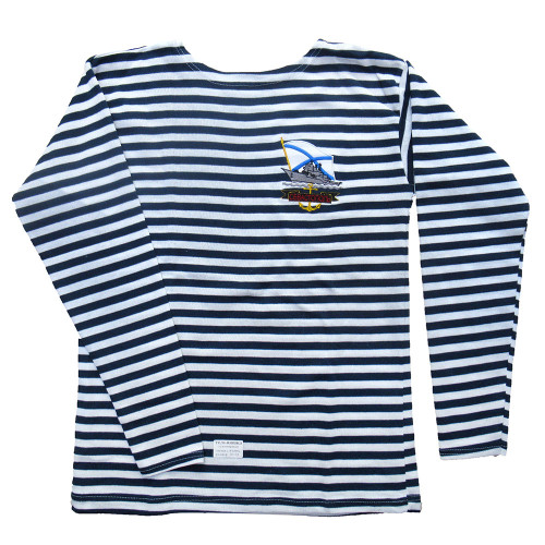 Тельняшка с длинным рукавом (темно-синяя) "Севастополь" №TR50-52-1