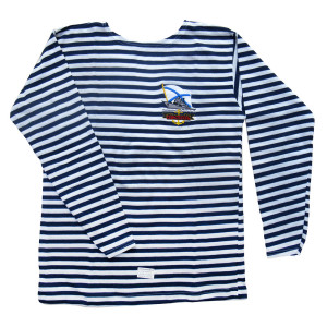 Тельняшка с длинным рукавом (темно-синяя) "Севастополь" №TR54-56-1