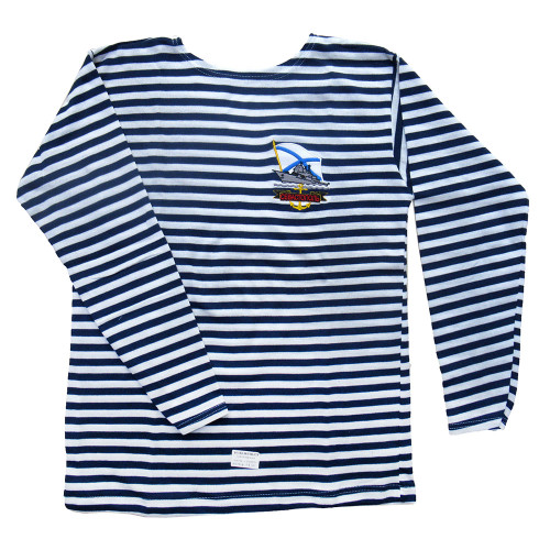 Тельняшка с длинным рукавом (темно-синяя) "Севастополь" №TR54-56-1