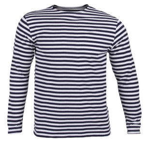 Тельняшка с длинным рукавом (темно-синяя) №TBL-42-44